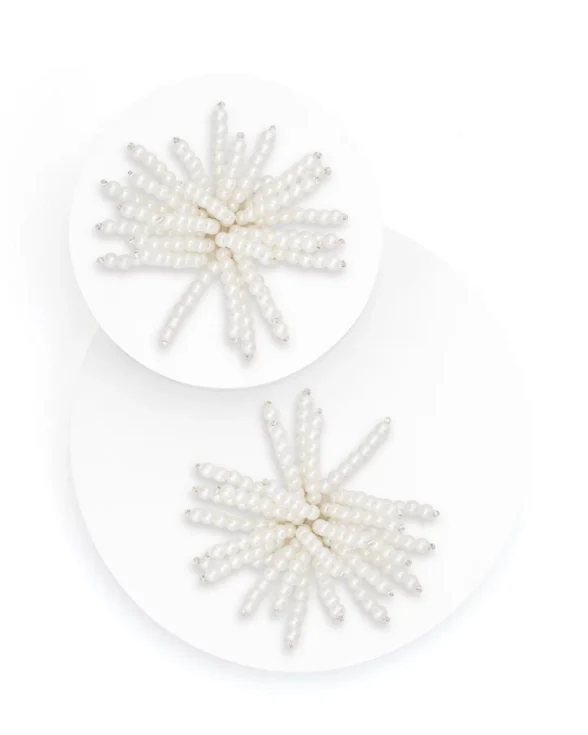 Shapen decorative clips White Pearls