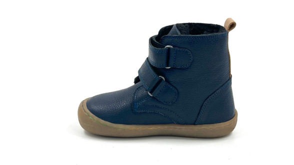 Minimus Robin 2 navy sinist värvi sooja voodriga barefoot saapad lastele