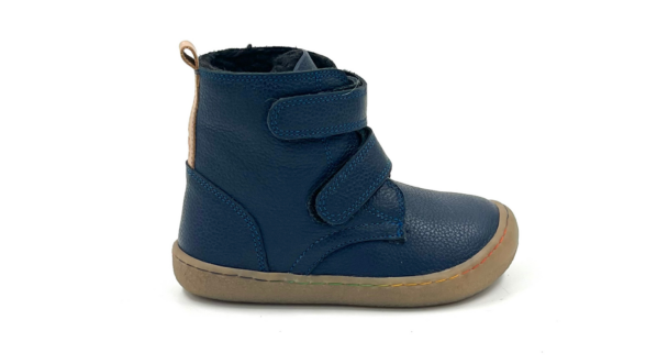 Minimus Robin 2 navy sinist värvi sooja voodriga barefoot saapad lastele