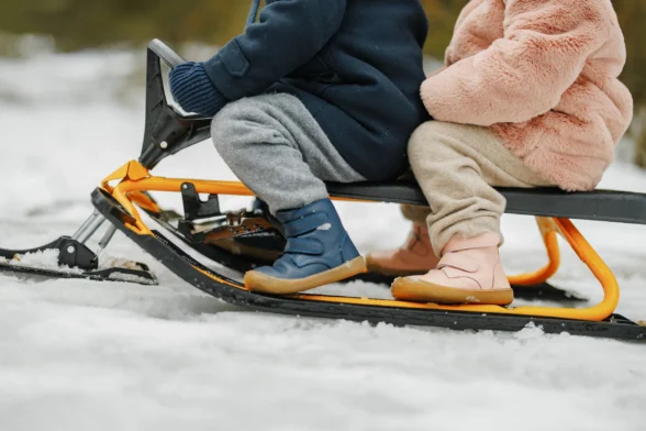 Minimus Robin 2 Pink roosat värvi nahast krõpsudega barefoot saapad tüdrukutele soojad talvesaapad kummist tald