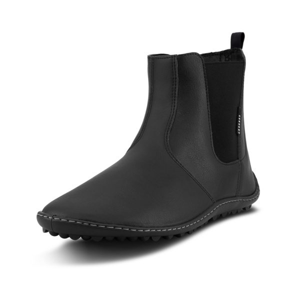 leguano bareboo black lukuga veganmaterjalidest unisex chelsea barefoot saapad meestele ja naistele üeni musta värvi