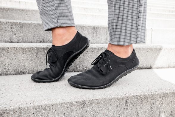 leguano dean black kvaliteetsest nahast unisex barefoot kingad meestele ja naistele pidulikud