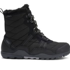 xero alpine all black üleni musta värvi veekindlad naiste veganmaterjalidest barefoot talvesaapad