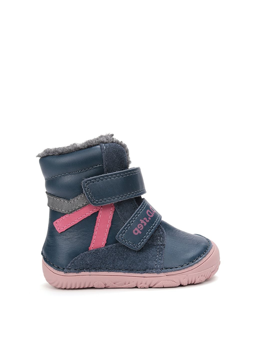 D.D.Step Royal Blue Pink Stripe winter boots