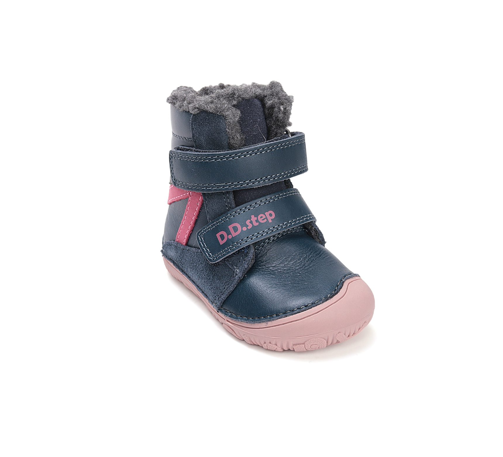 D.D.Step Royal Blue Pink Stripe winter boots - Image 2
