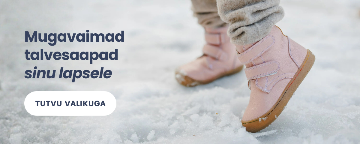 Paljajalujalatsid on talvel mugavaimad, sest jalg pääseb mugavalt liikuma. Osta barefoot talvesaapad Mugavik Barefootist: kliki peale!