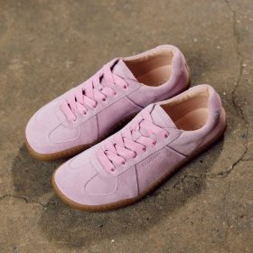 blusun 200 heleroosad seemisnahast barefoot tennised naistele kummitallaga stiilsed