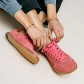 blusun 200 roosat värvi seemisnahast barefoot tennised naistele