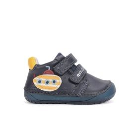 d.d.step Royal Blue Submarine sinist värvi nahast laste barefoot saapad krõpsudega kevadeks ja sügiseks
